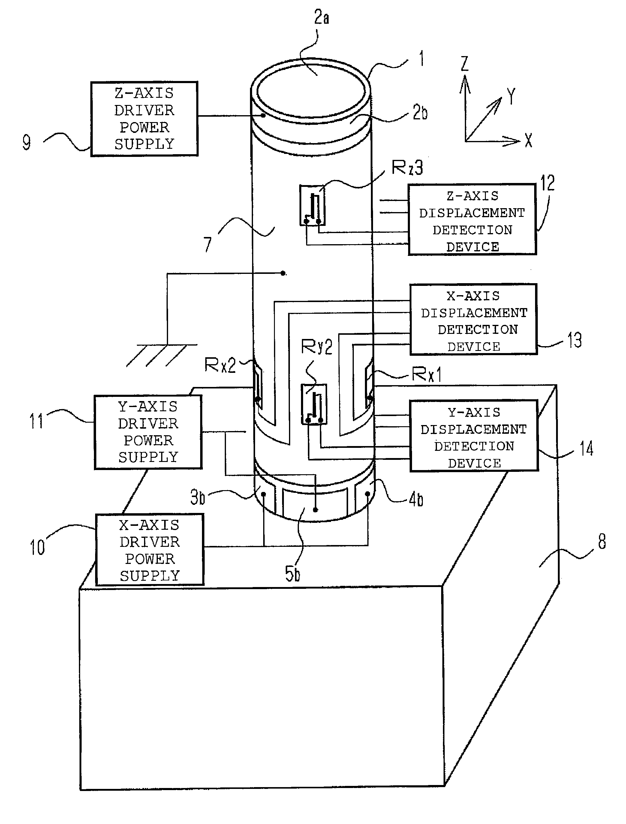Piezoelectric actuator provided with a displacement meter, piezoelectric element used therefor, and positioning device using a piezoelectric actuator