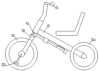 Double adjusting anti-roll children tricycle