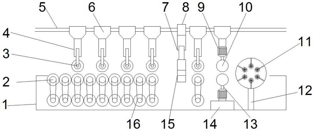 A car sunroof reinforcement cutting device without burrs