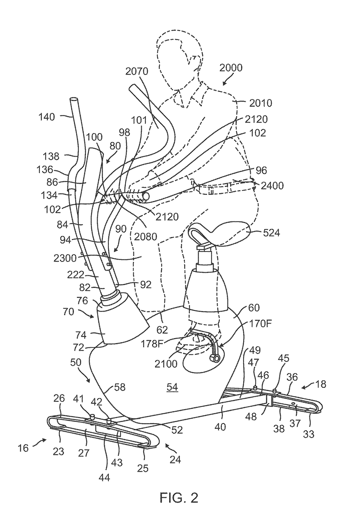 Physical fitness exercise device which simulates horseback riding and also facilitates upper body and lower body exercise