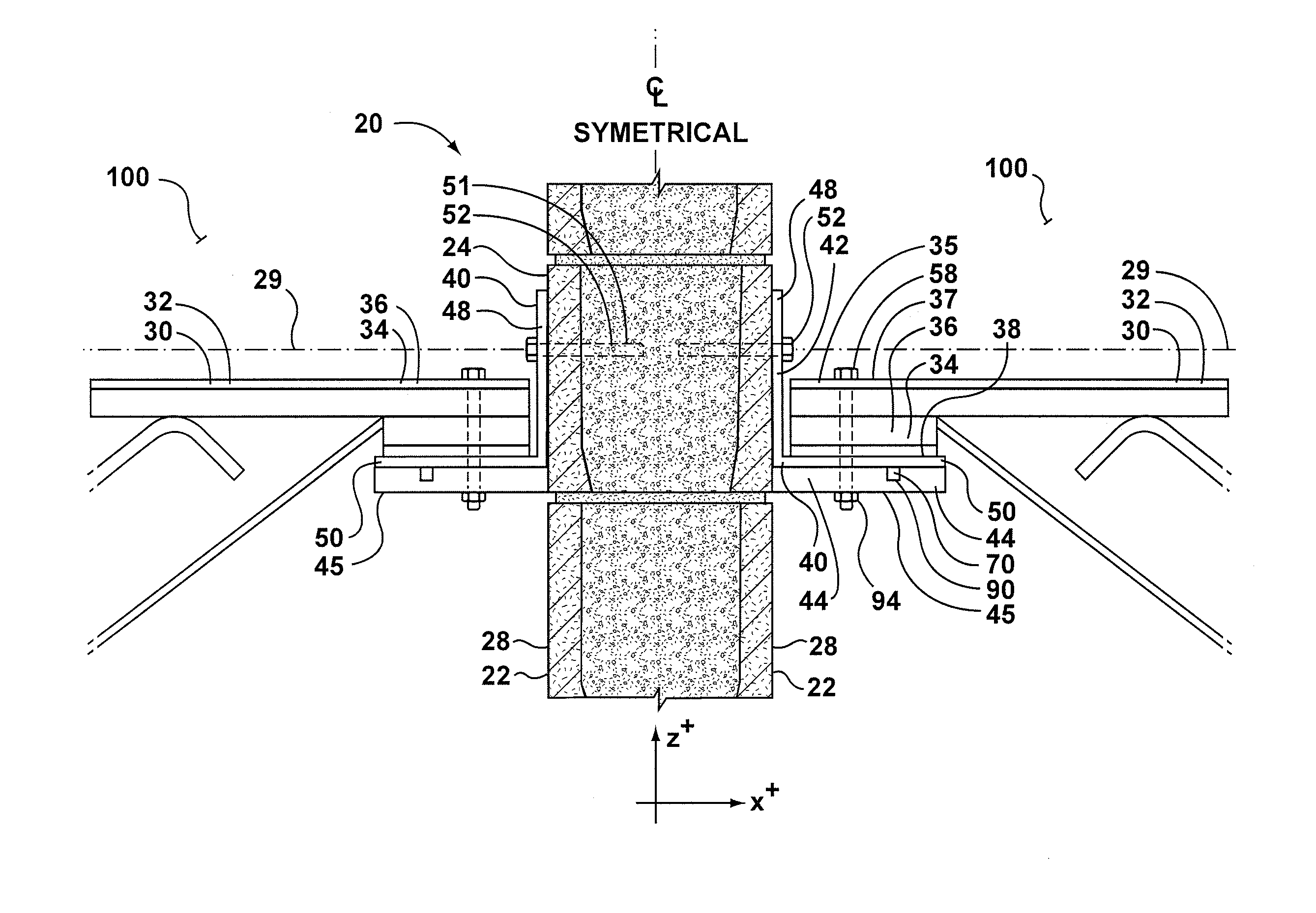 Self-releasing structural assembly