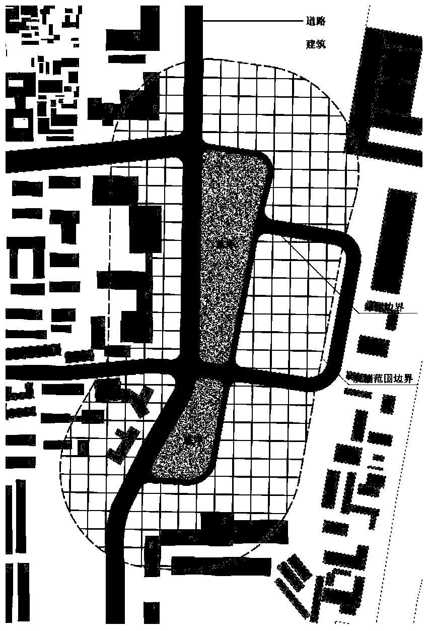 Method for optimizing urban green land pattern based on environmental effect field model