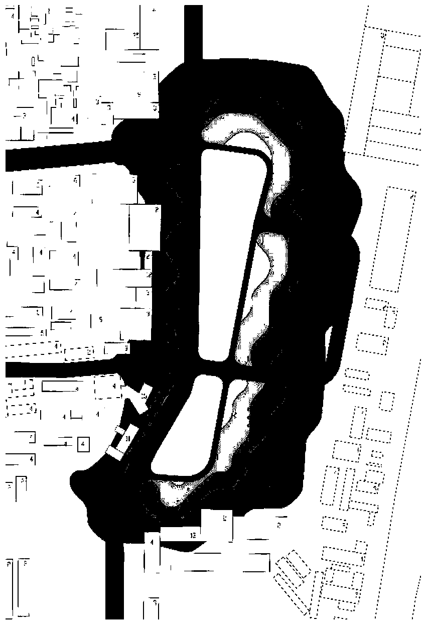 Method for optimizing urban green land pattern based on environmental effect field model