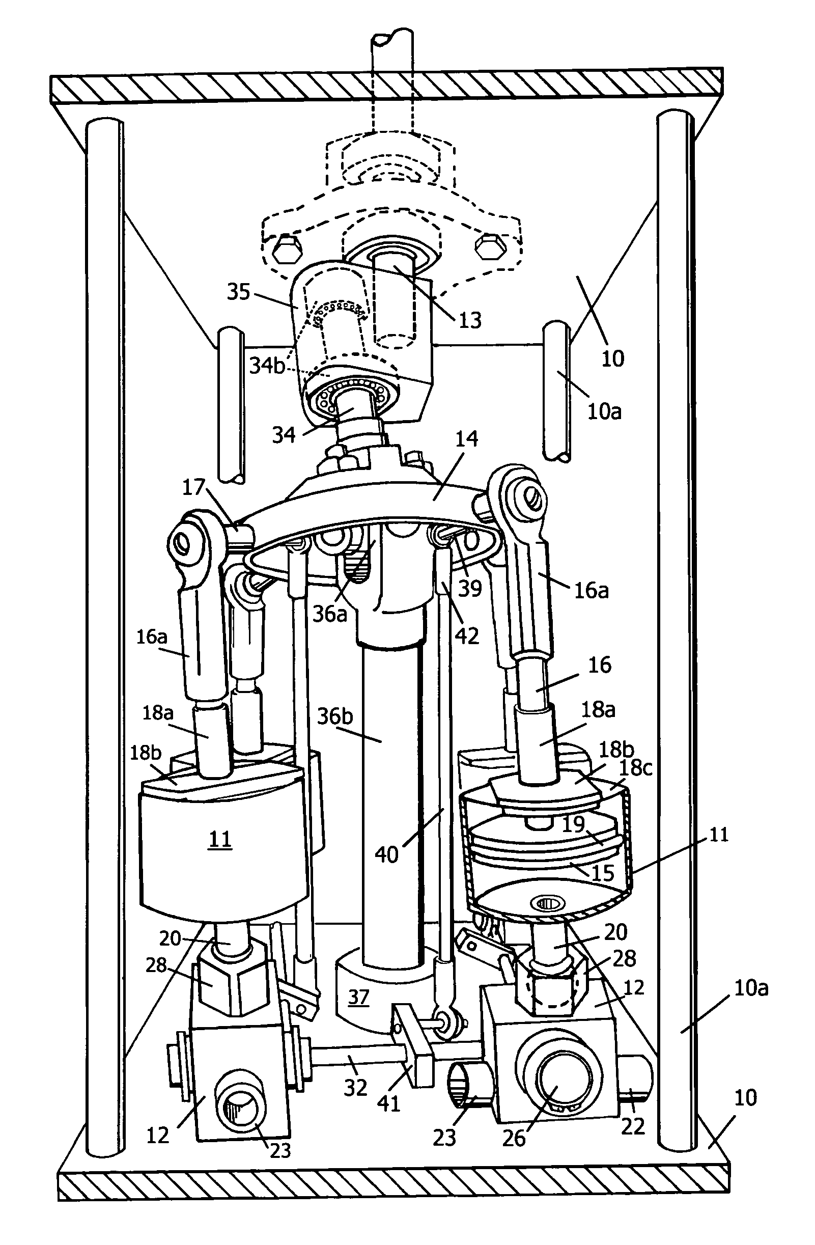 Straight-line piston fluid engine with wobble drive valve actuation