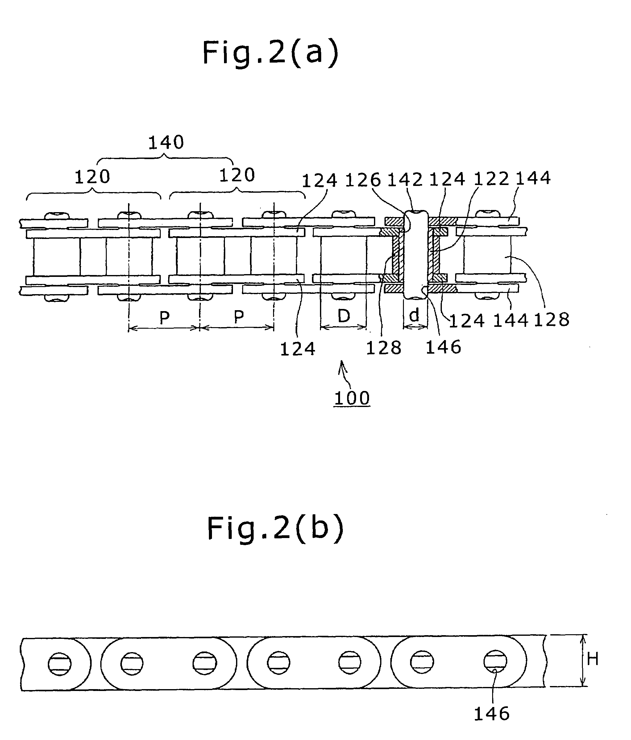 Roller chain transmission device