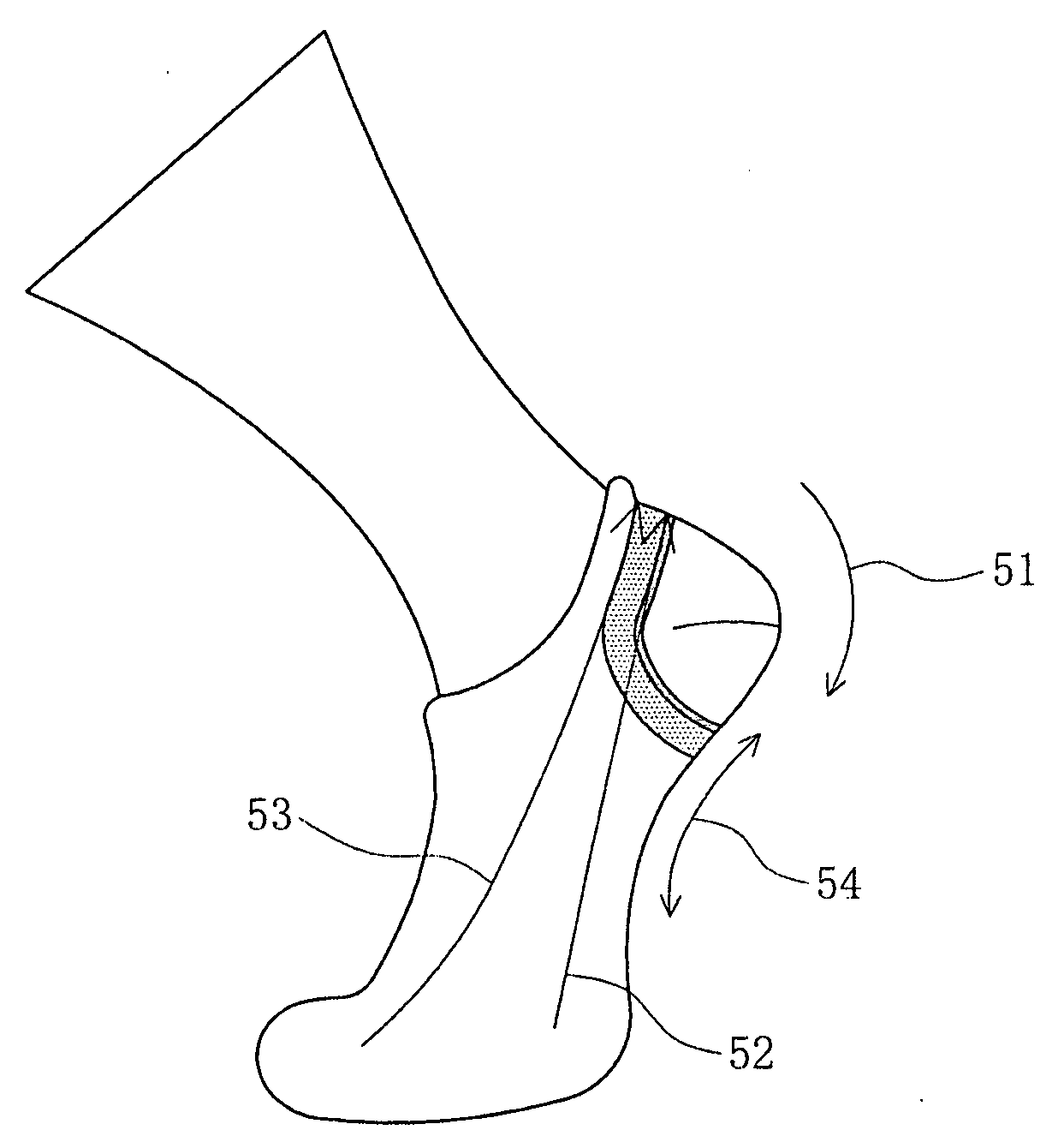 Sock and process for the production thereof