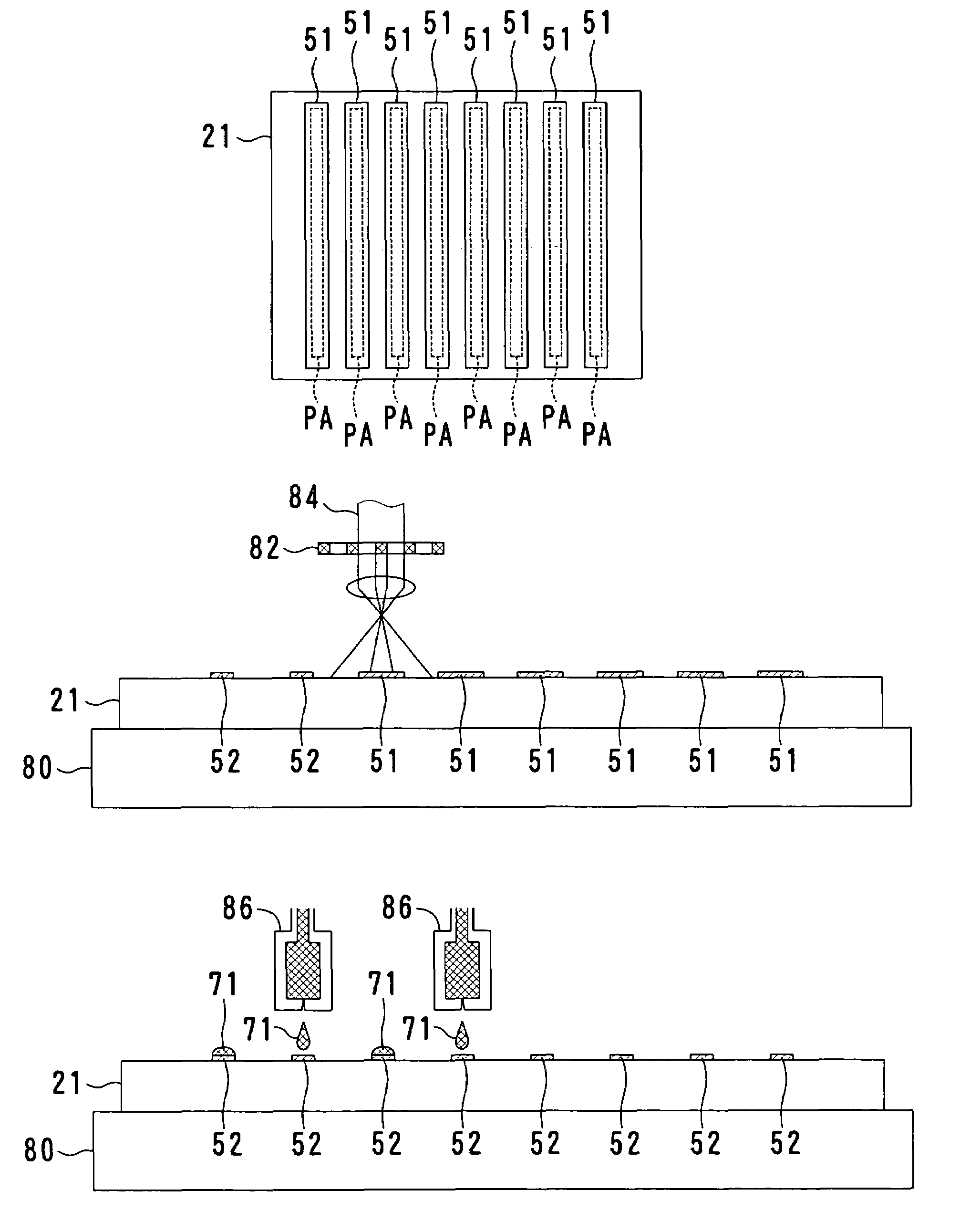 Method of manufacturing flat panel displays utilizing a surface treating layer