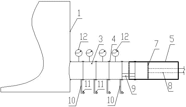 Gas dynamic disaster simulation test bench quick release device and test method