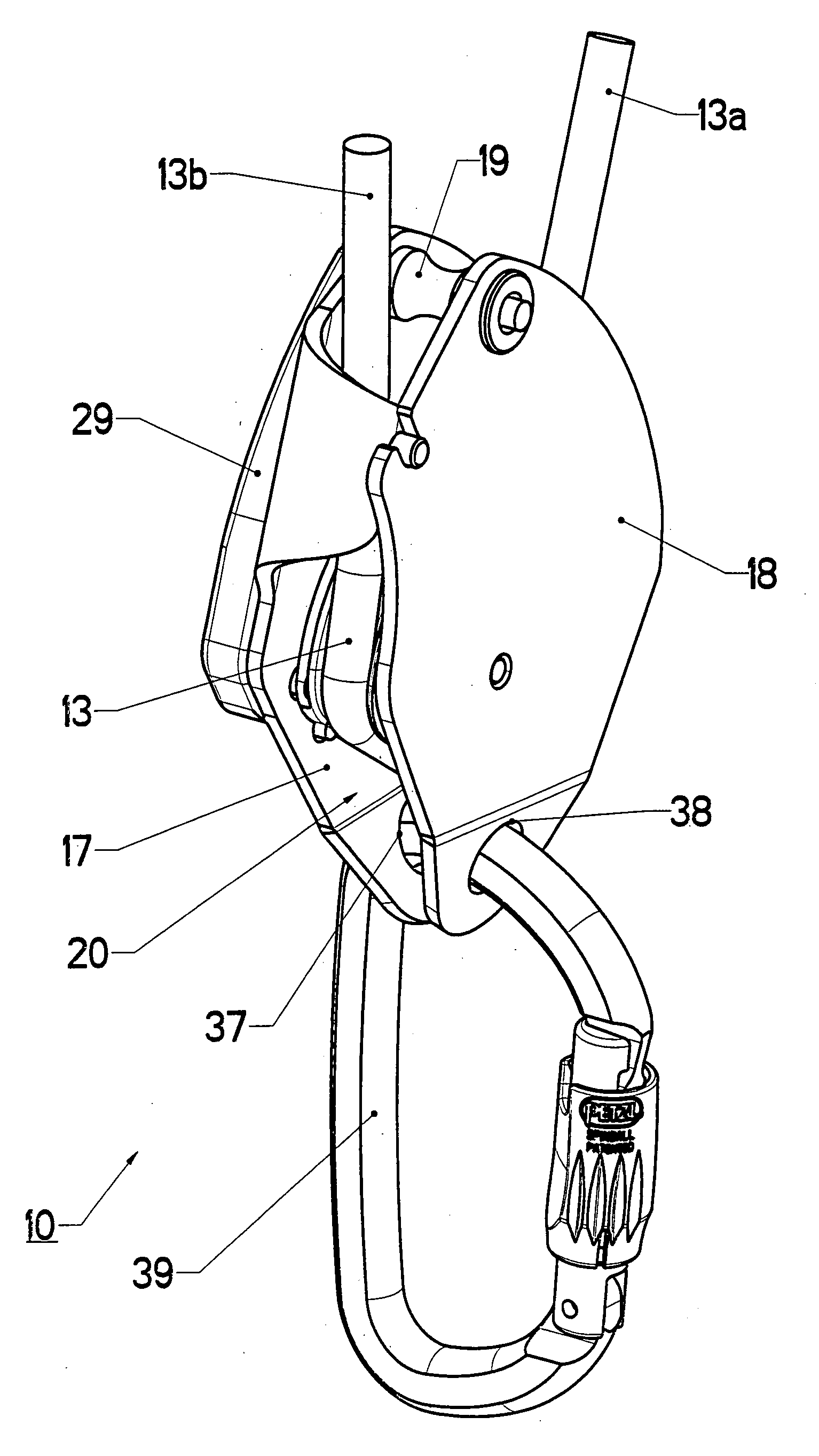 Multifunctional belaying device for a rope