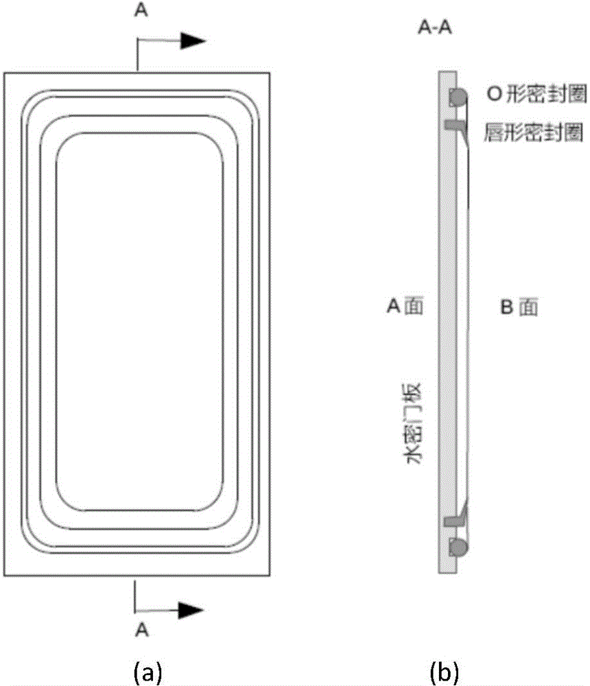 Sealing device for sliding watertight door