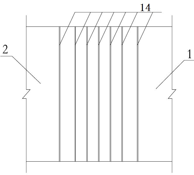 Corrugated steel guide plate structure and method capable of absorbing horizontal deformation in all-seamless bridge