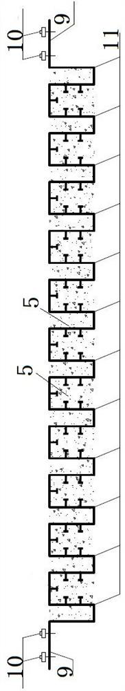 Corrugated steel guide plate structure and method capable of absorbing horizontal deformation in all-seamless bridge