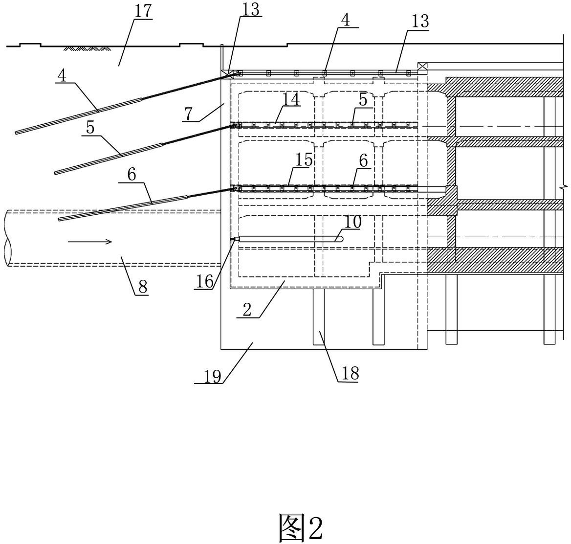 Super early receiving supporting structure of shield machine and super early receiving method