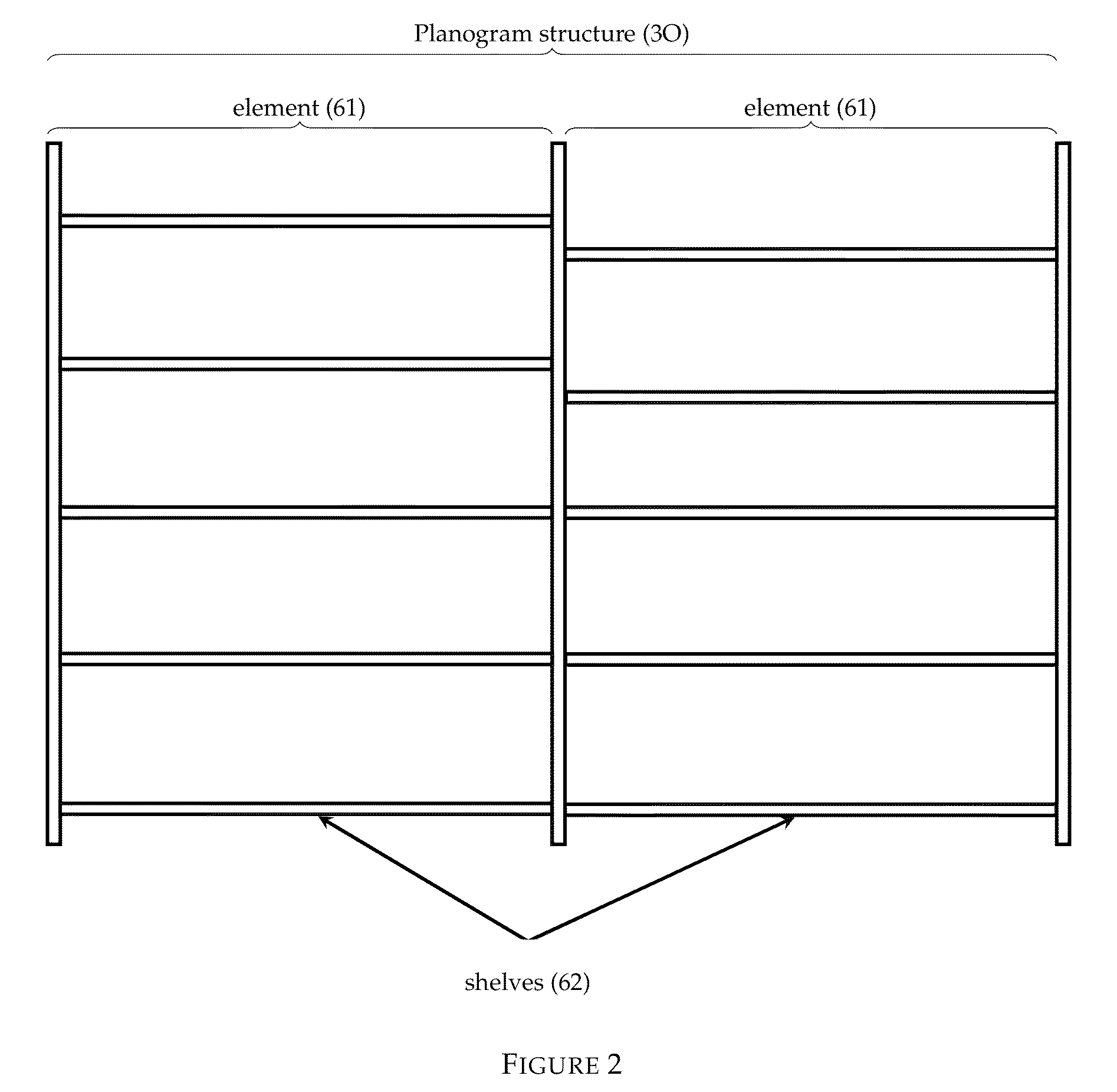 Method for the automated extraction of a planogram from images of shelving
