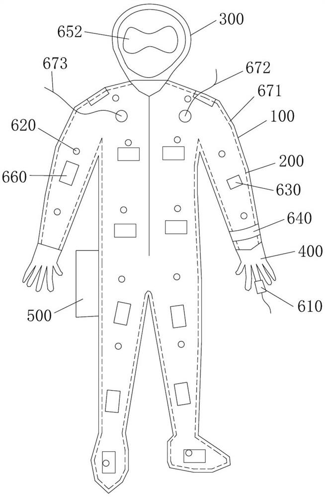 Electric heating dry diving suit with vital sign monitoring function