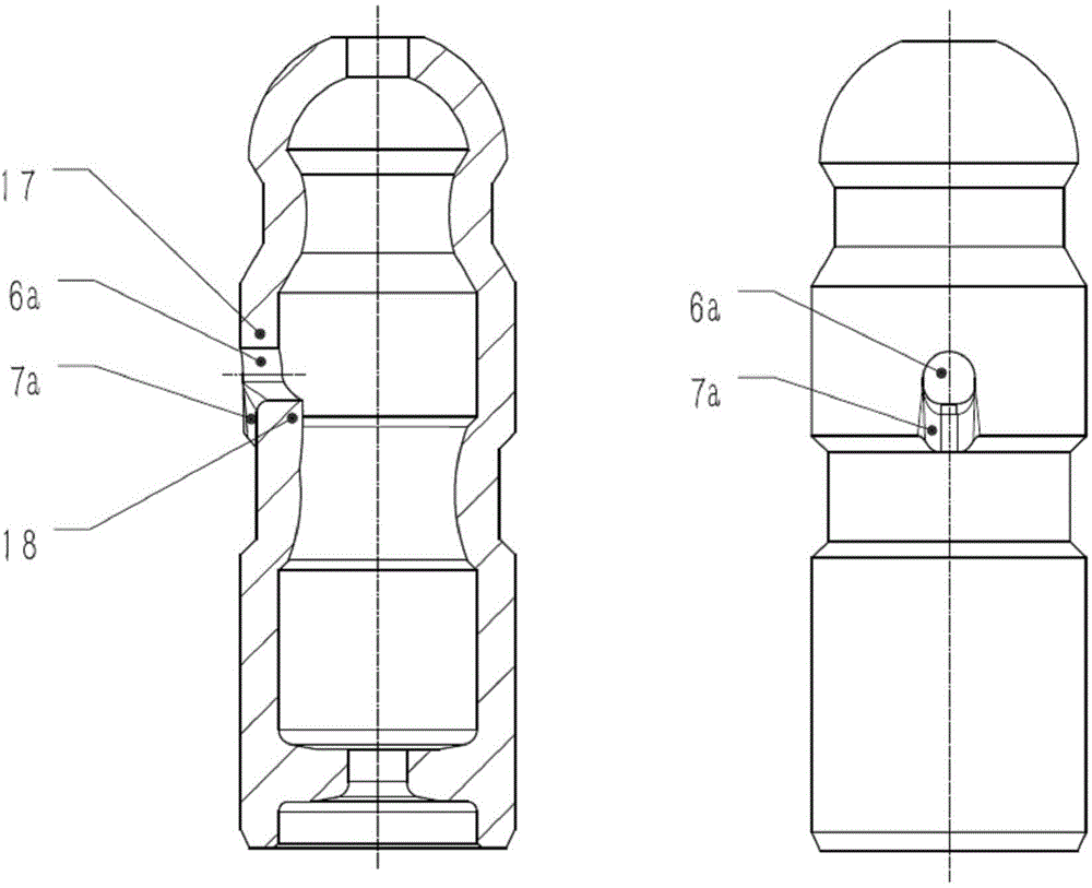 Cylindrical hydraulic tappet