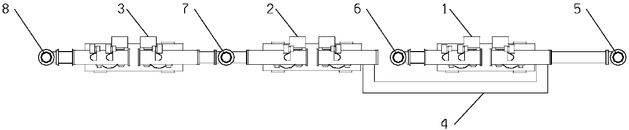 A structure of outdoor 500 kV hgis power distribution device