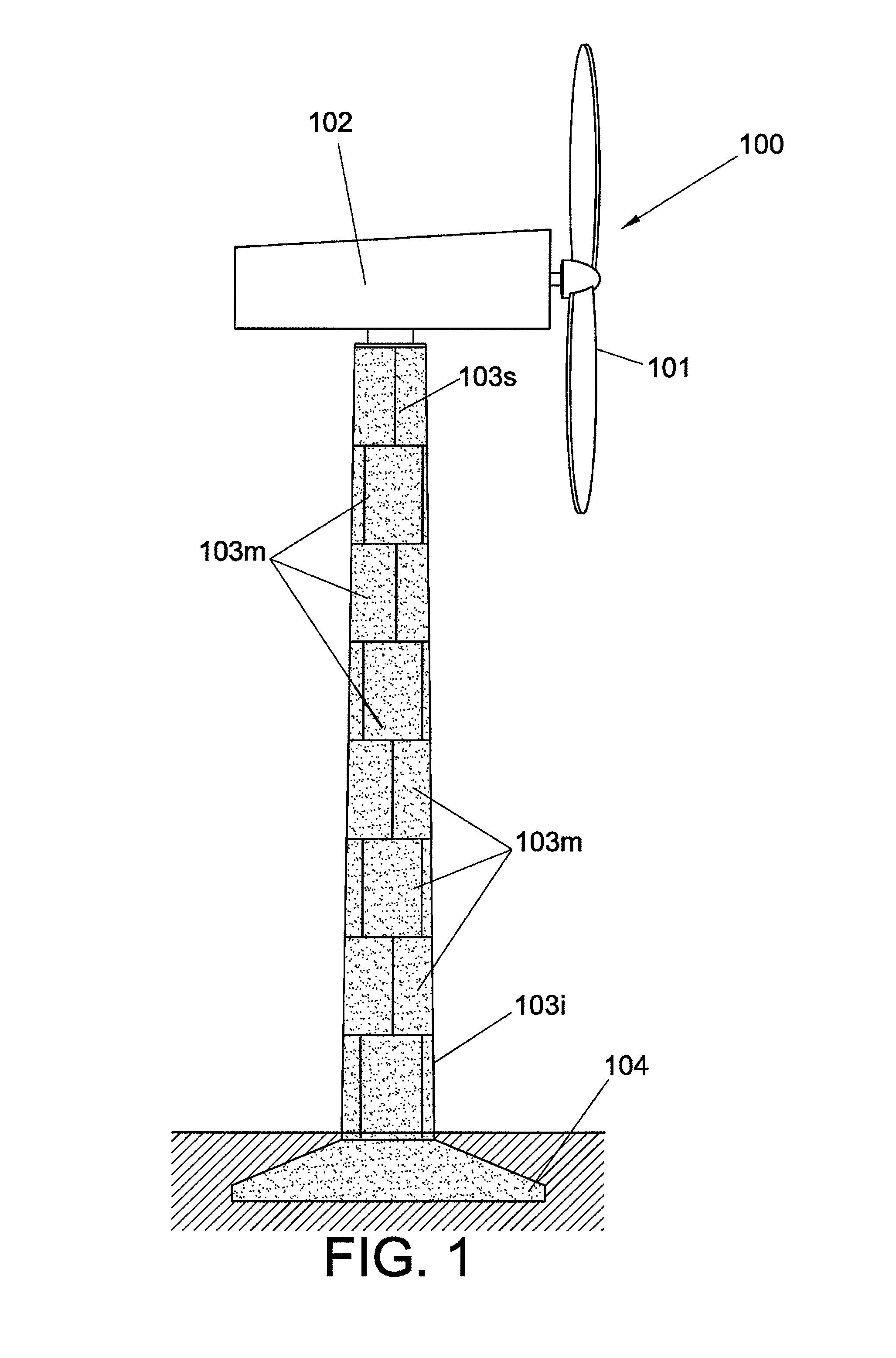 System for joining a gondola to the concrete tower of an aerogenerator