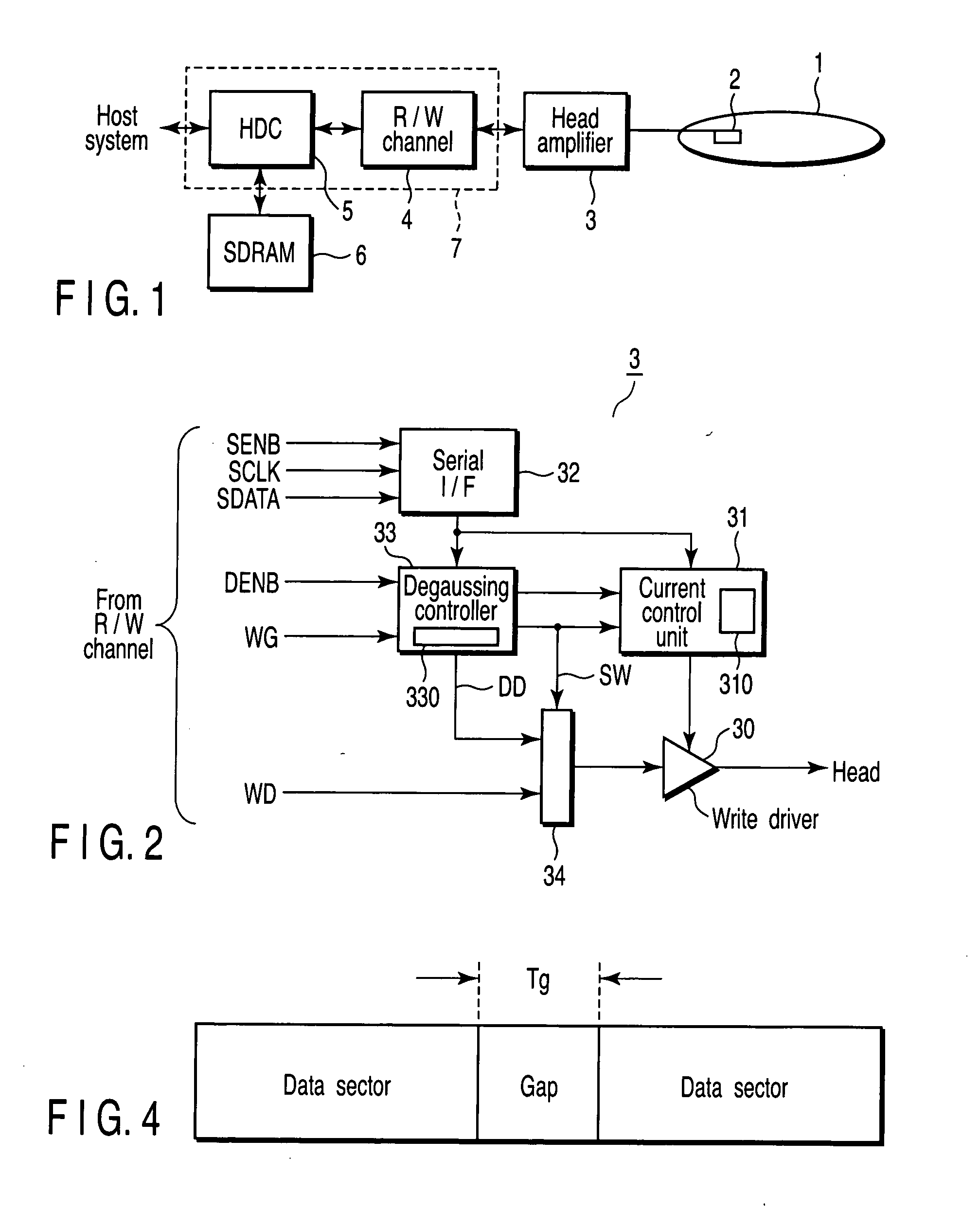 Method and apparatus for degaussing write head in a disk drive