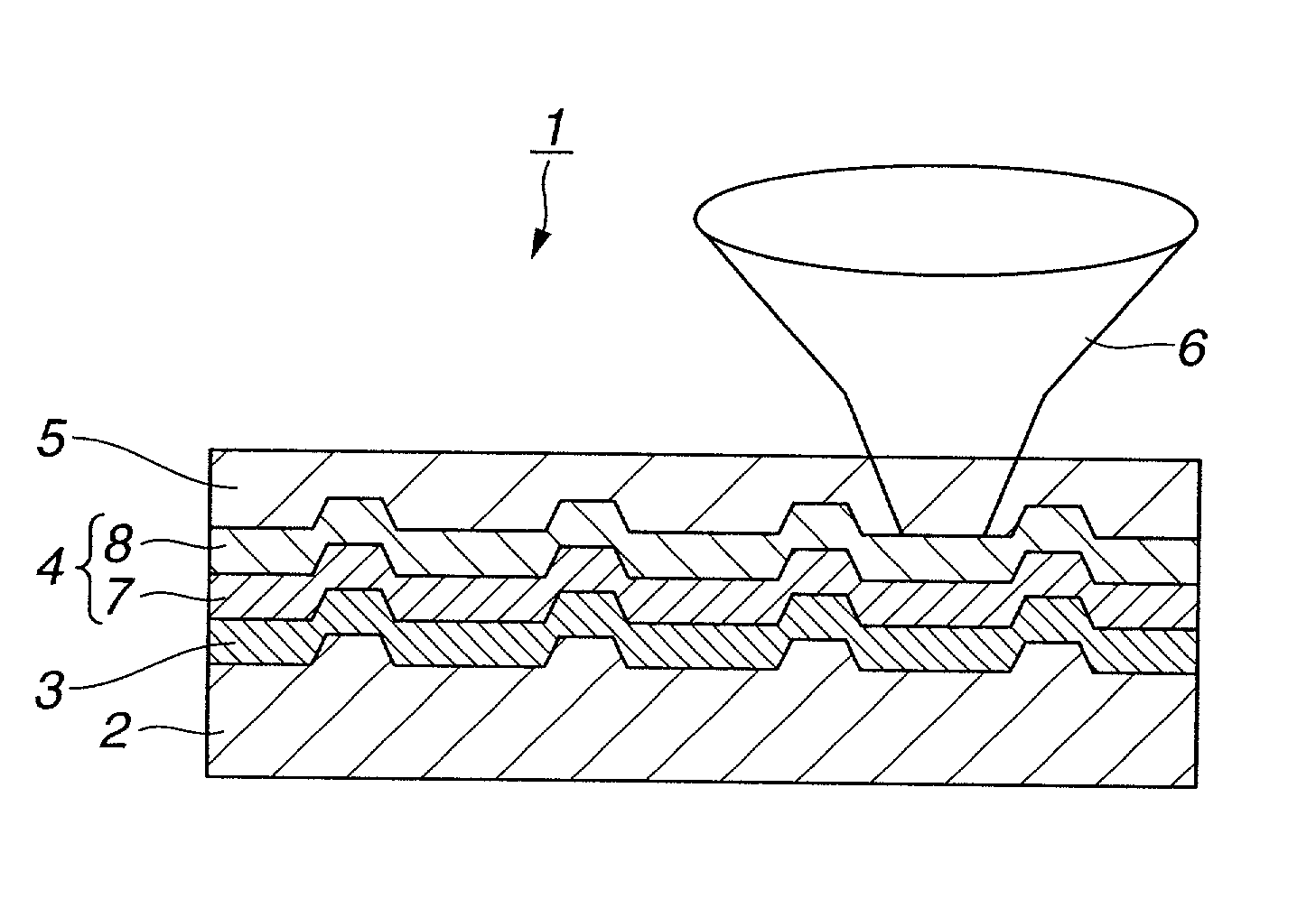 Optical storage medium having an organic recording layer attached to a dielectric layer