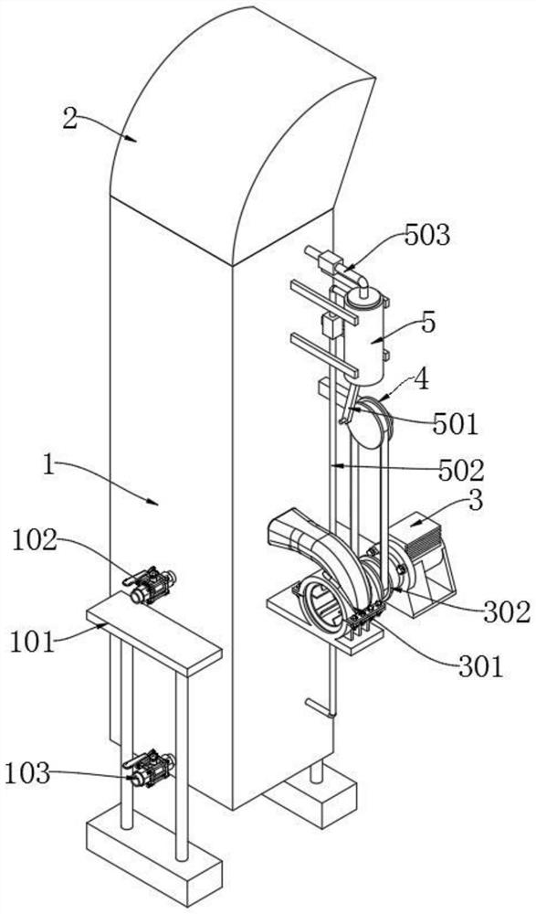 Flying dust treatment device based on foundation construction site