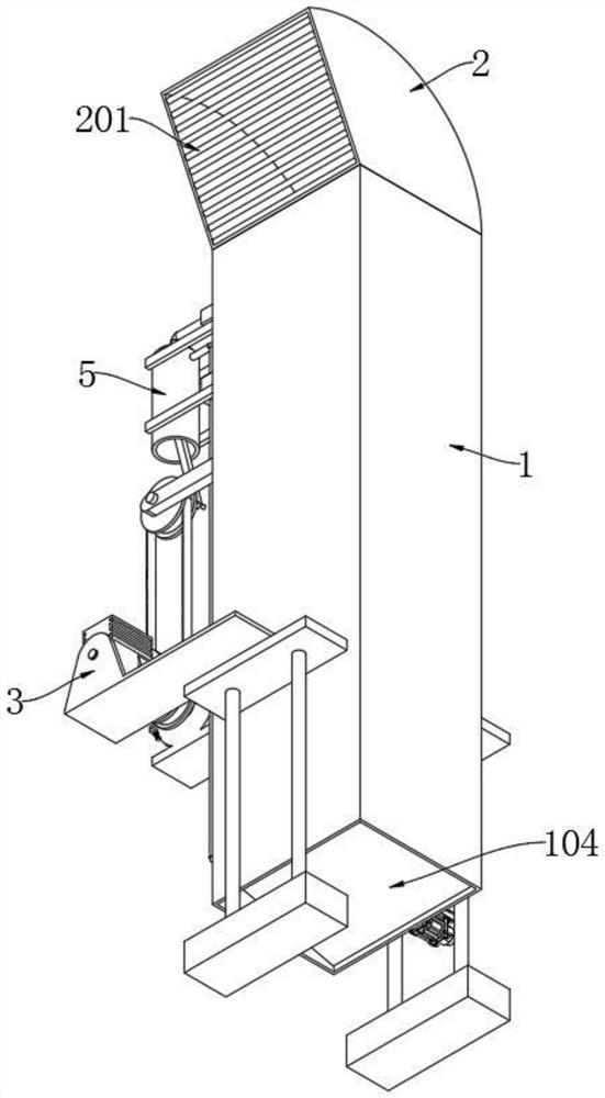 Flying dust treatment device based on foundation construction site