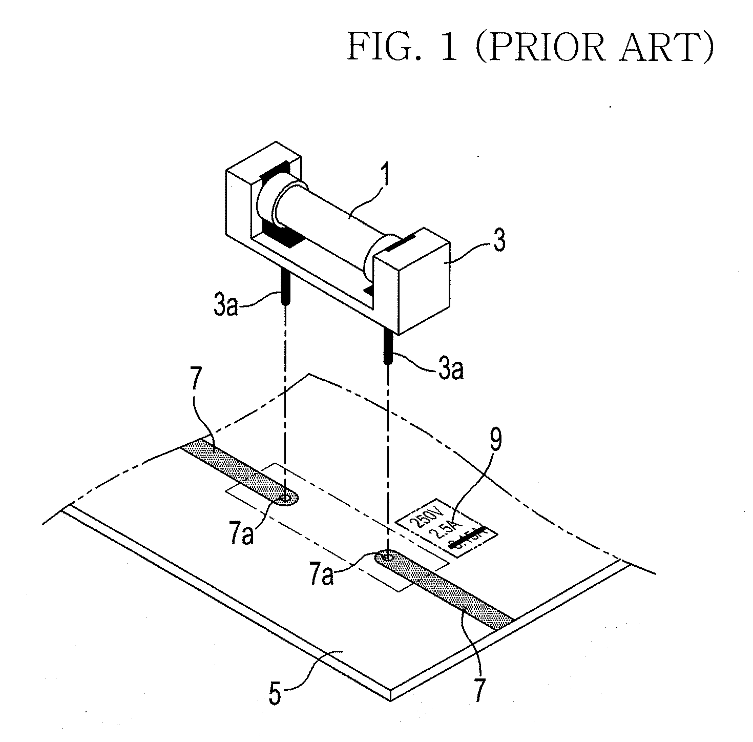 Device to indicate fuse capacity and electronic apparatus having the same