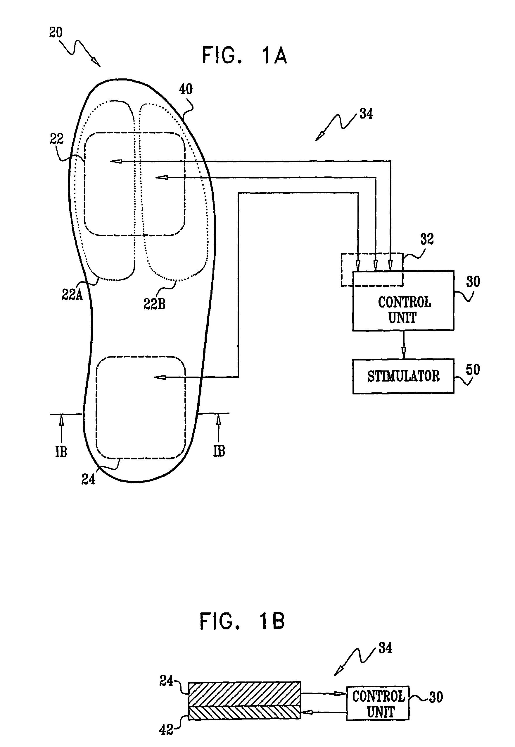Sports shoe with sensing and control
