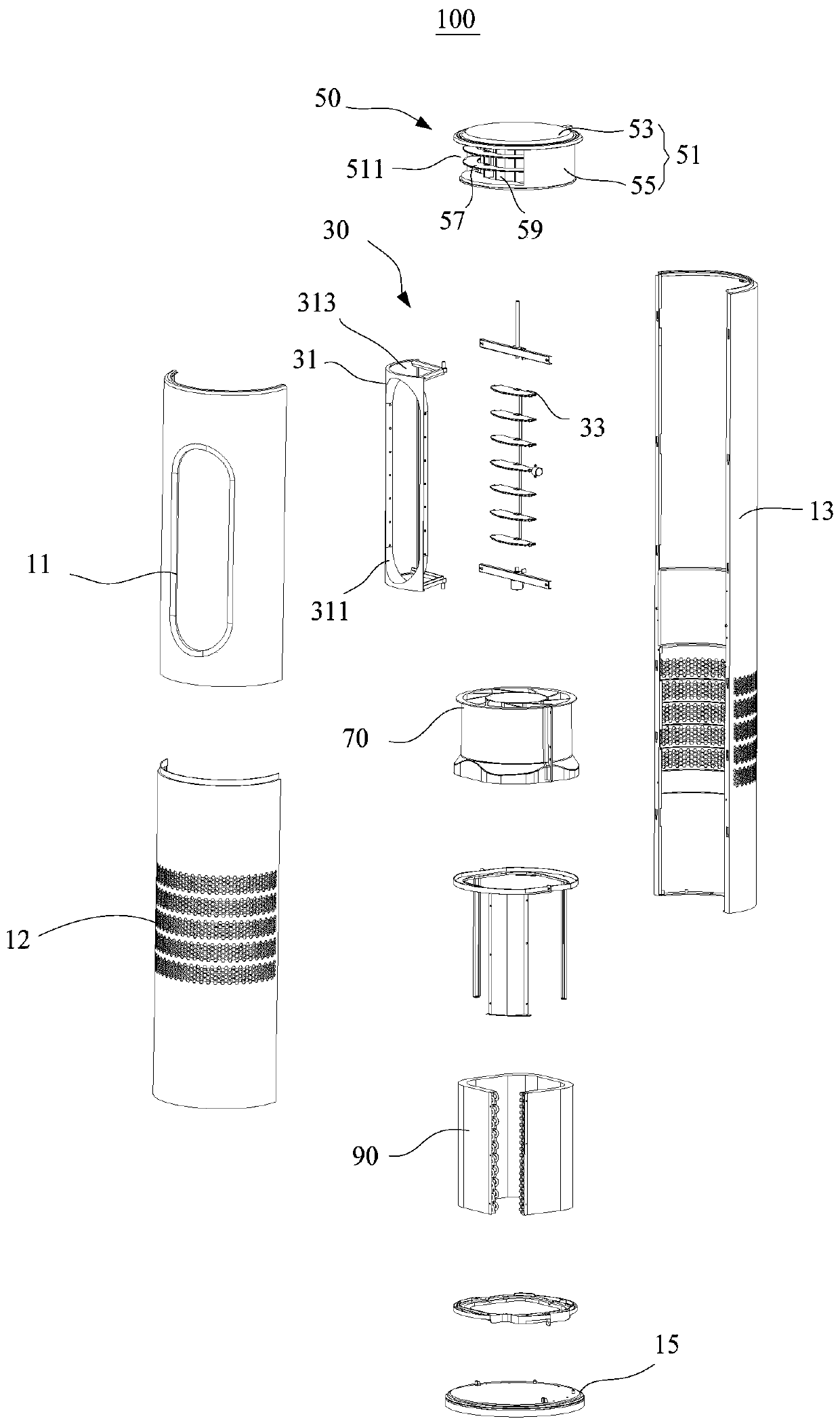 Air-conditioning cabinet and air-outlet control method of air-conditioning cabinet