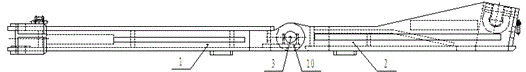 Improved connecting structure for front push rod and rear push rod of support