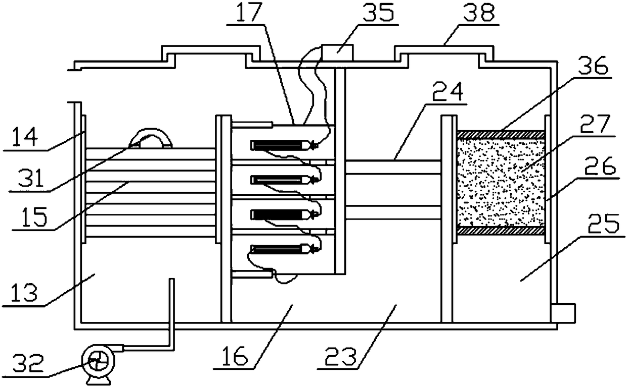 Energy-saving and environment-friendly water purifying device for water supply plant