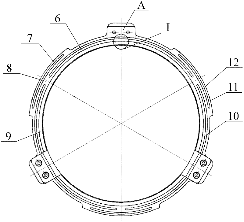 Flexible supporting mechanism for space remote sensor reflector