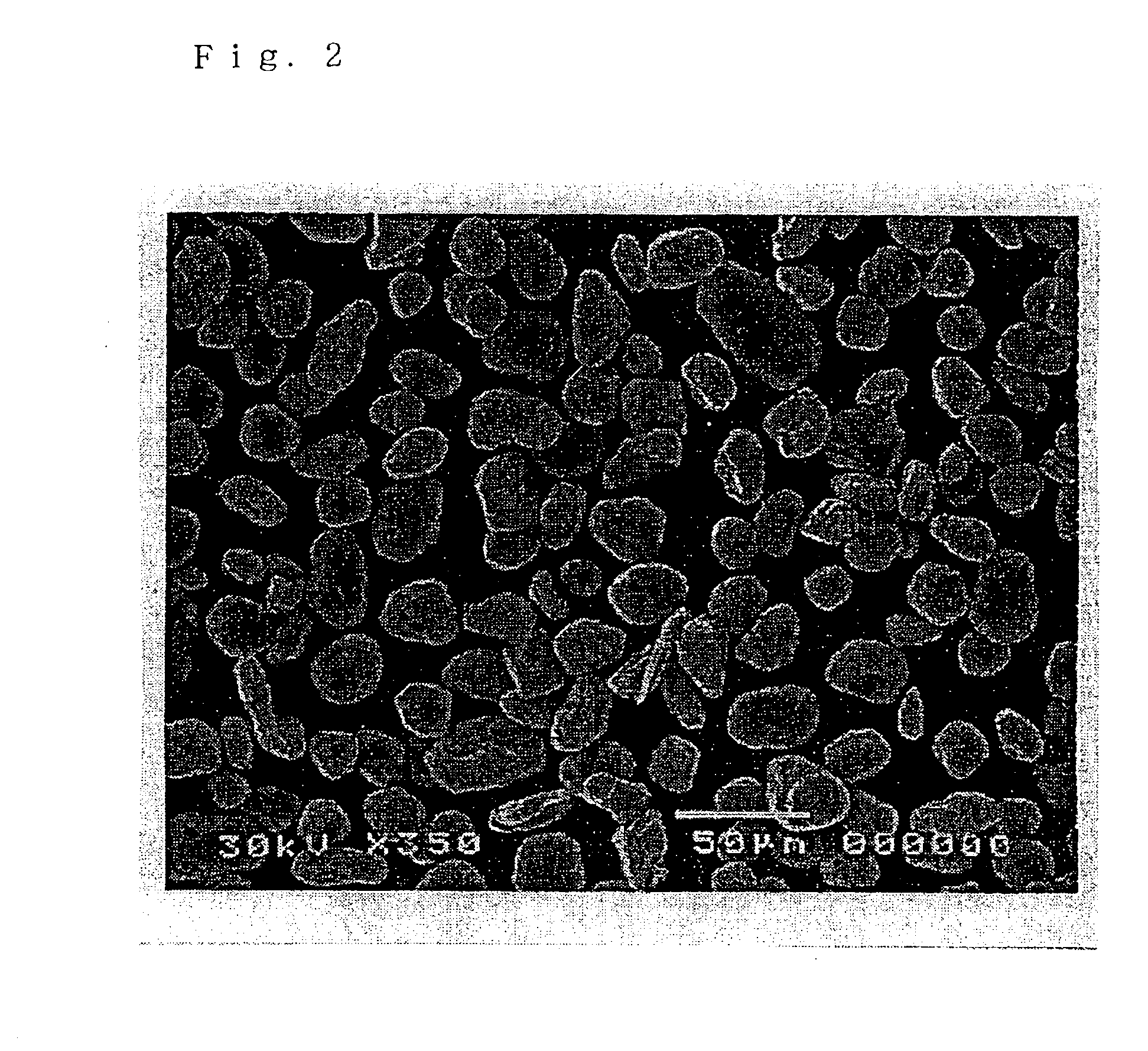 Anode material for lithium secondary battery, process for production thereof, and lithium secondary battery