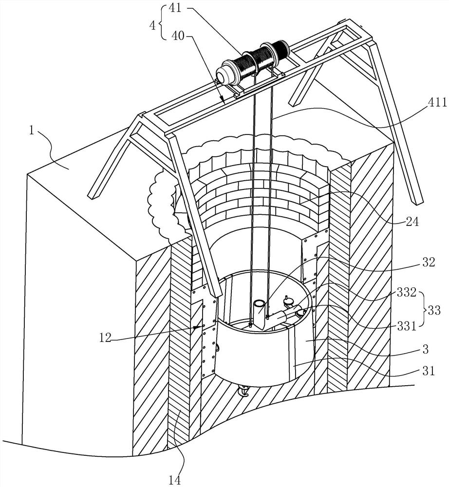 Construction method for middle inspection well through reverse construction method