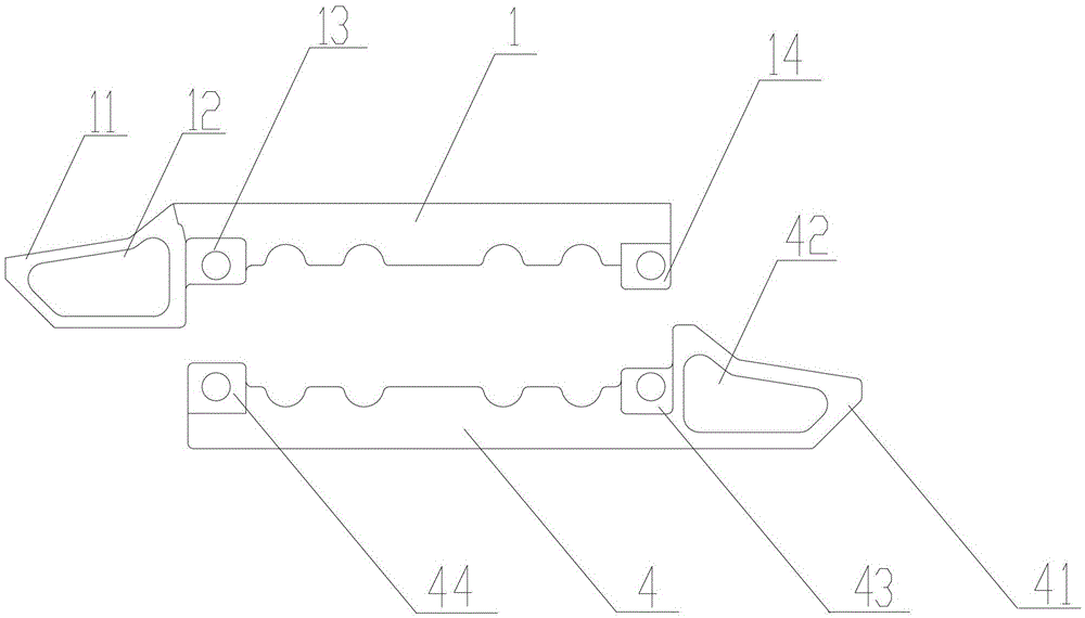 Split scraper assembly and conveying equipment