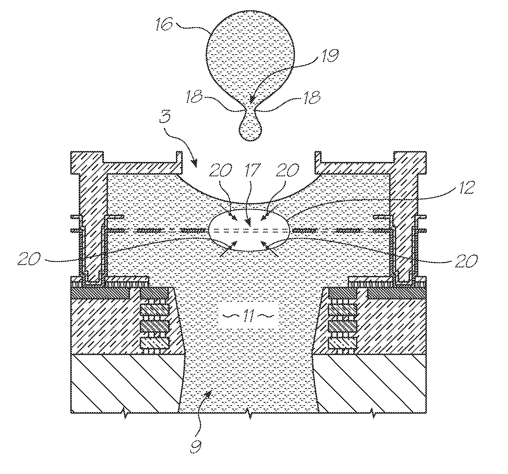 Printhead with increasing drive pulse to counter heater oxide growth