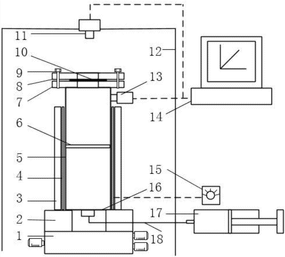 Temperature-controlled mechanical property test device for thin film