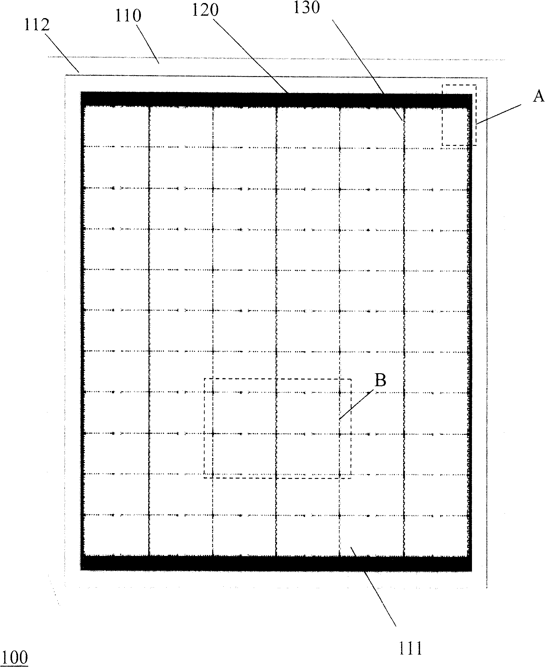 LCD base plate with anti static guiding barrier