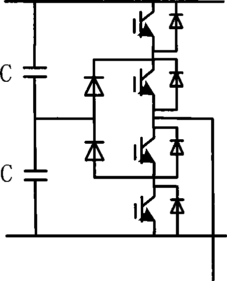 Frequency variable speed-adjusting device for both end power supplying multi-phase AC motor