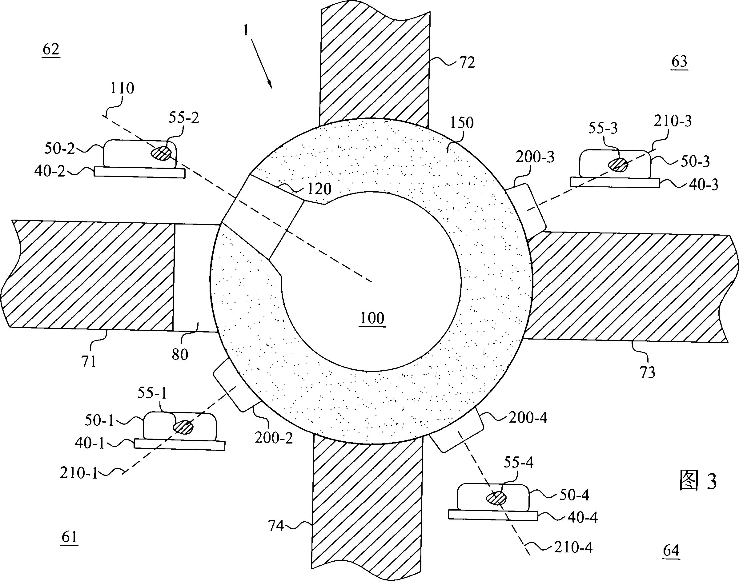 Multiple room radiation treatment system