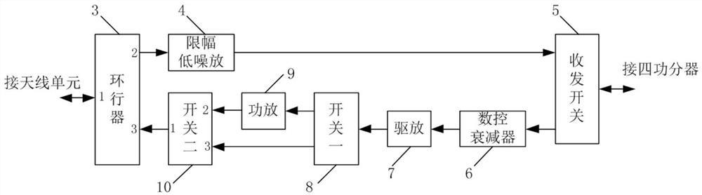 Detection and communication integrated T/R assembly