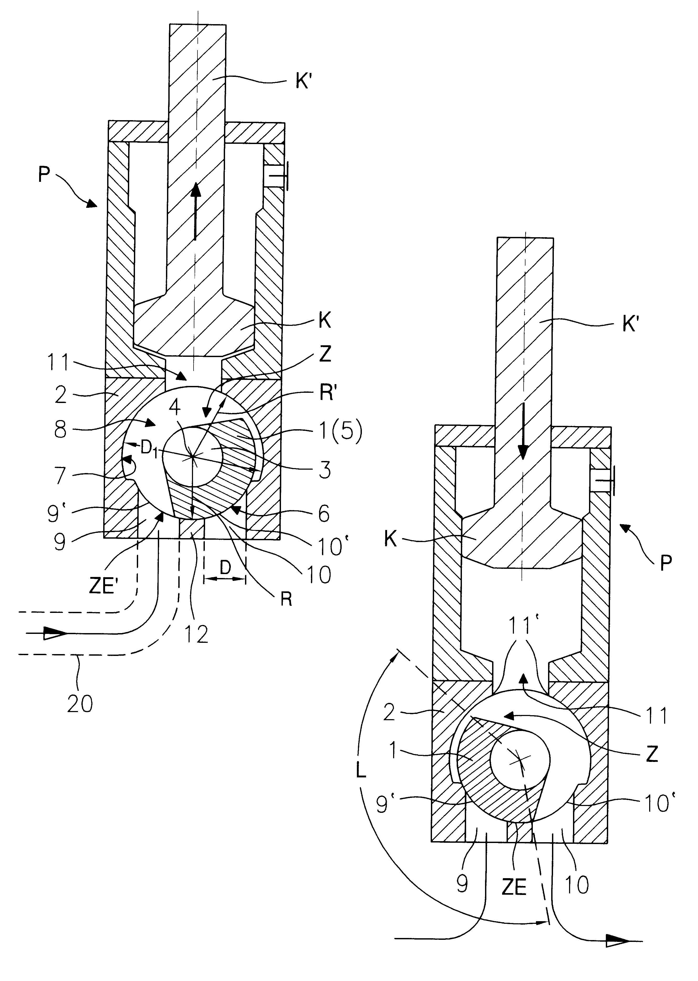 Dispensing valve mounted on dispensing pumps