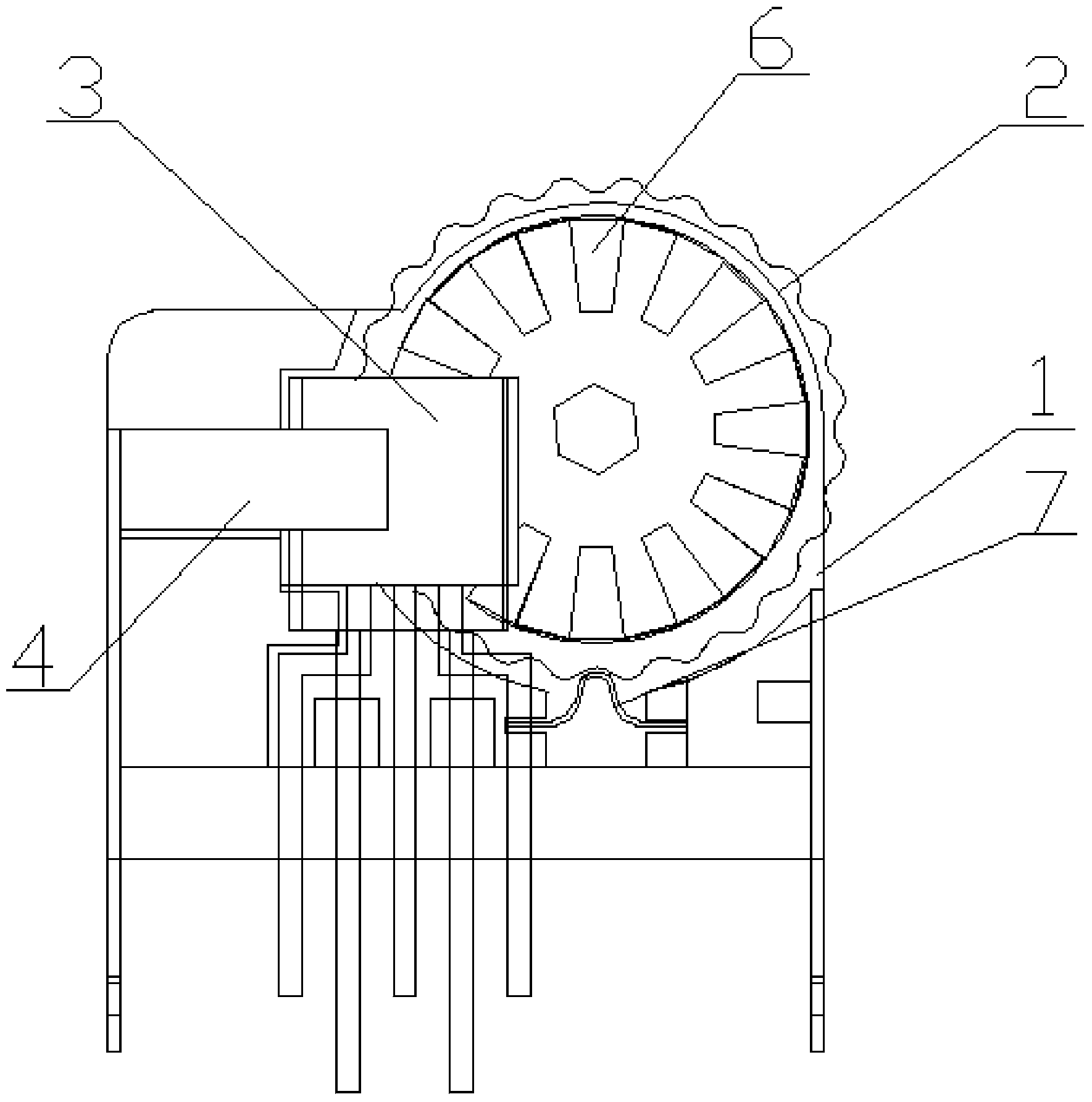 Optical crystal encoder of simple structure