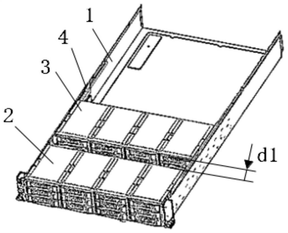 Outward-pulling type front-and-back staggered hard disk frame device