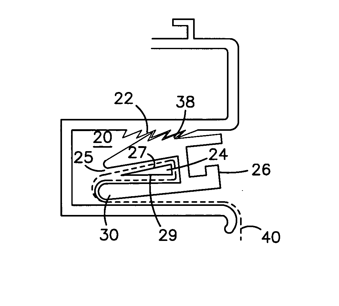 Flexible material tri-wedge bar and clamp assembly for use with a tensioning device