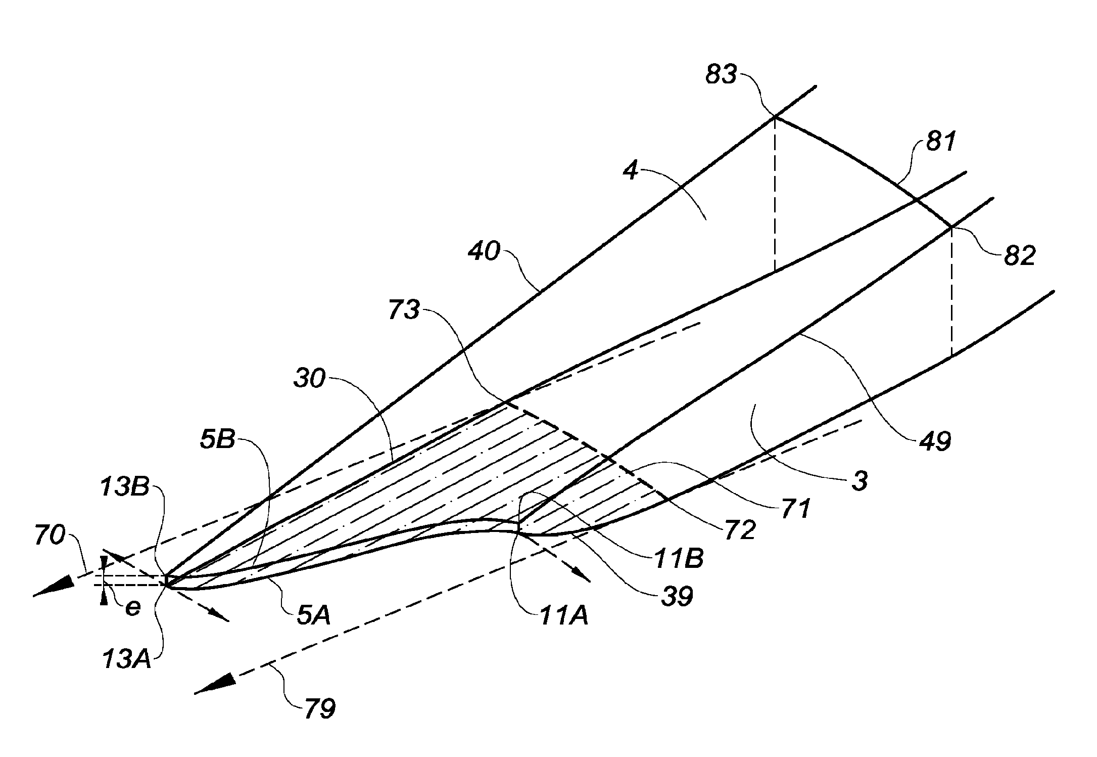 Nozzle of a turbomachine provided with chevrons with a non-axisymmetric inner face