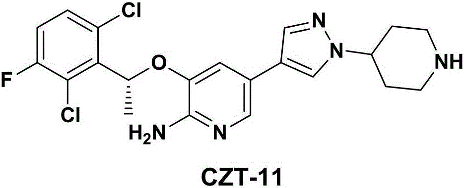 Crizotinib intermediate, preparation method and crizotinib preparation method
