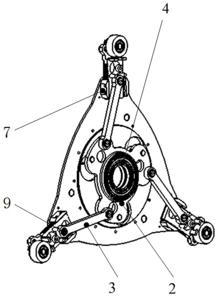 Synchronous deformation driving mechanism for heavy-load deformation wheel