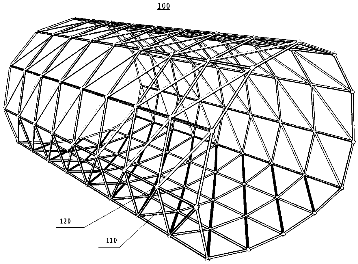 Space latticed shell type anchoring and shotcreting preliminary supporting structure, tunnel and tunnel supporting construction method