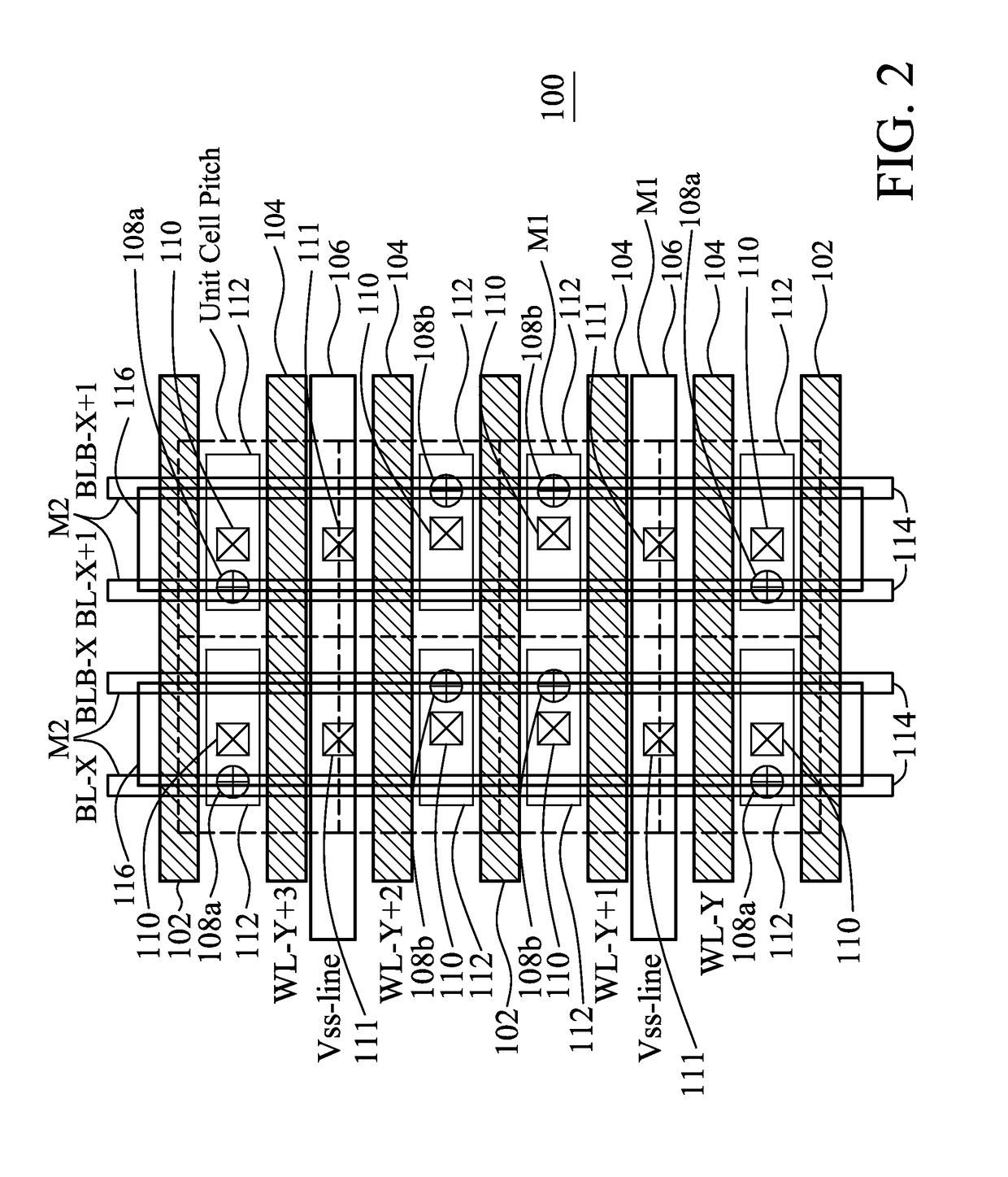 ROM cell having an isolation transistor formed between first and second pass transistors and connected between a differential bitline pair